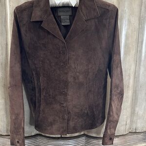 Brandon Thomas Chocolate Suede Shirt/Jacket